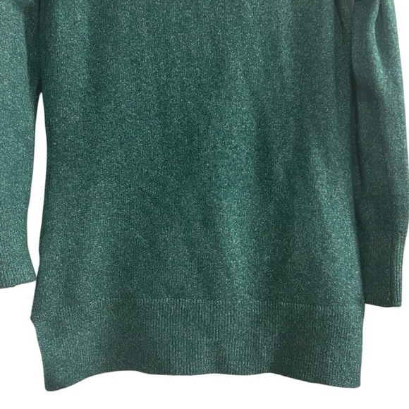 Ann Taylor Factory Petite XS Green Cowl Neck Pullover Sweater - Picture 6 of 10